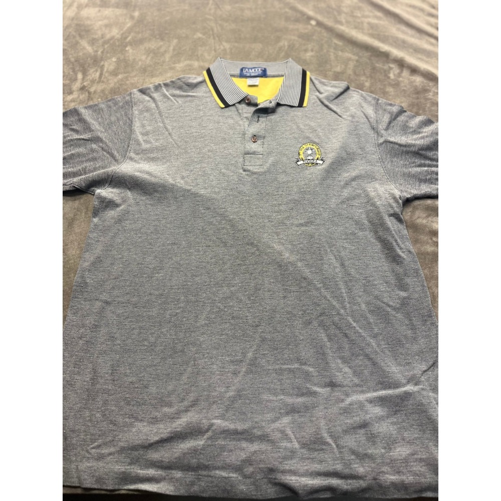 Vintage La Mode 77th PGA Championship Riviera Polo Shirt Men Large Grey Golf USA
